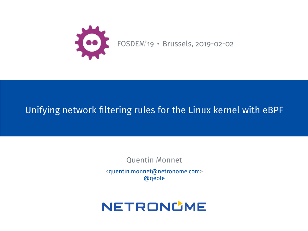 Unifying Network Filtering Rules for the Linux Kernel with Ebpf