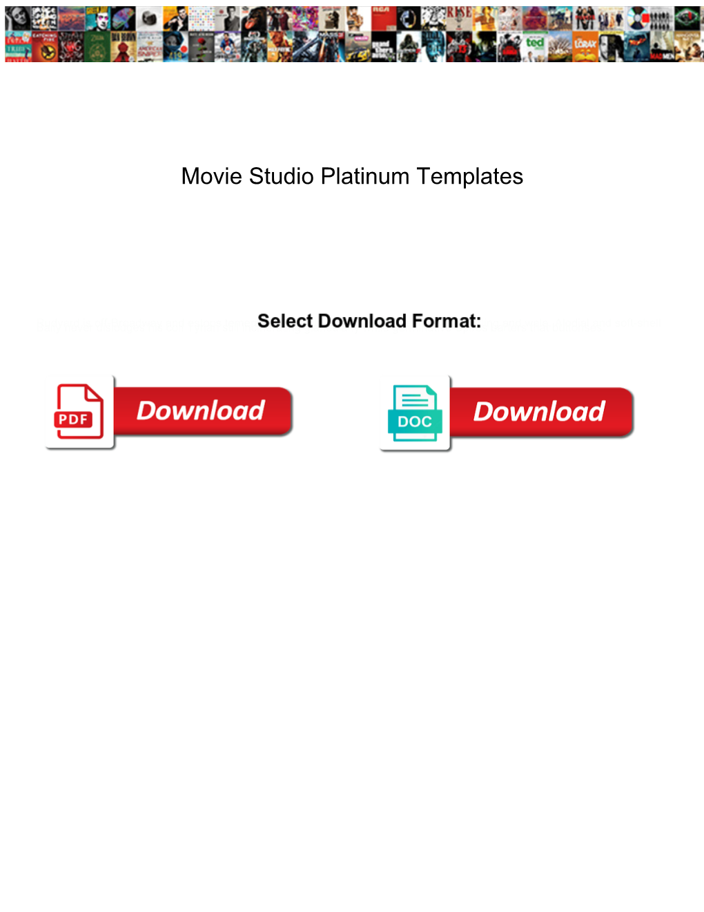 Movie Studio Platinum Templates