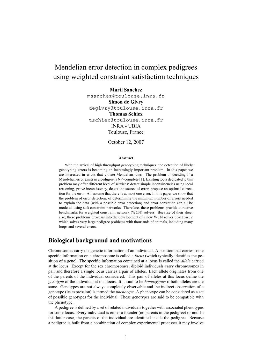 Mendelian Error Detection in Complex Pedigrees Using Weighted Constraint Satisfaction Techniques