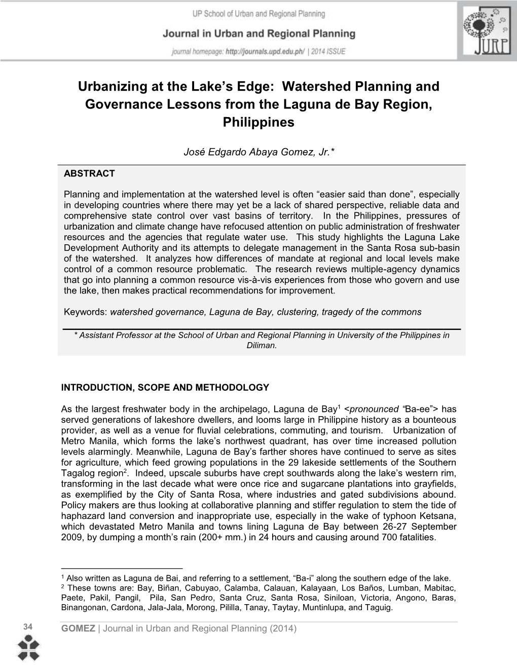 Urbanizing at the Lake's Edge: Watershed Planning And