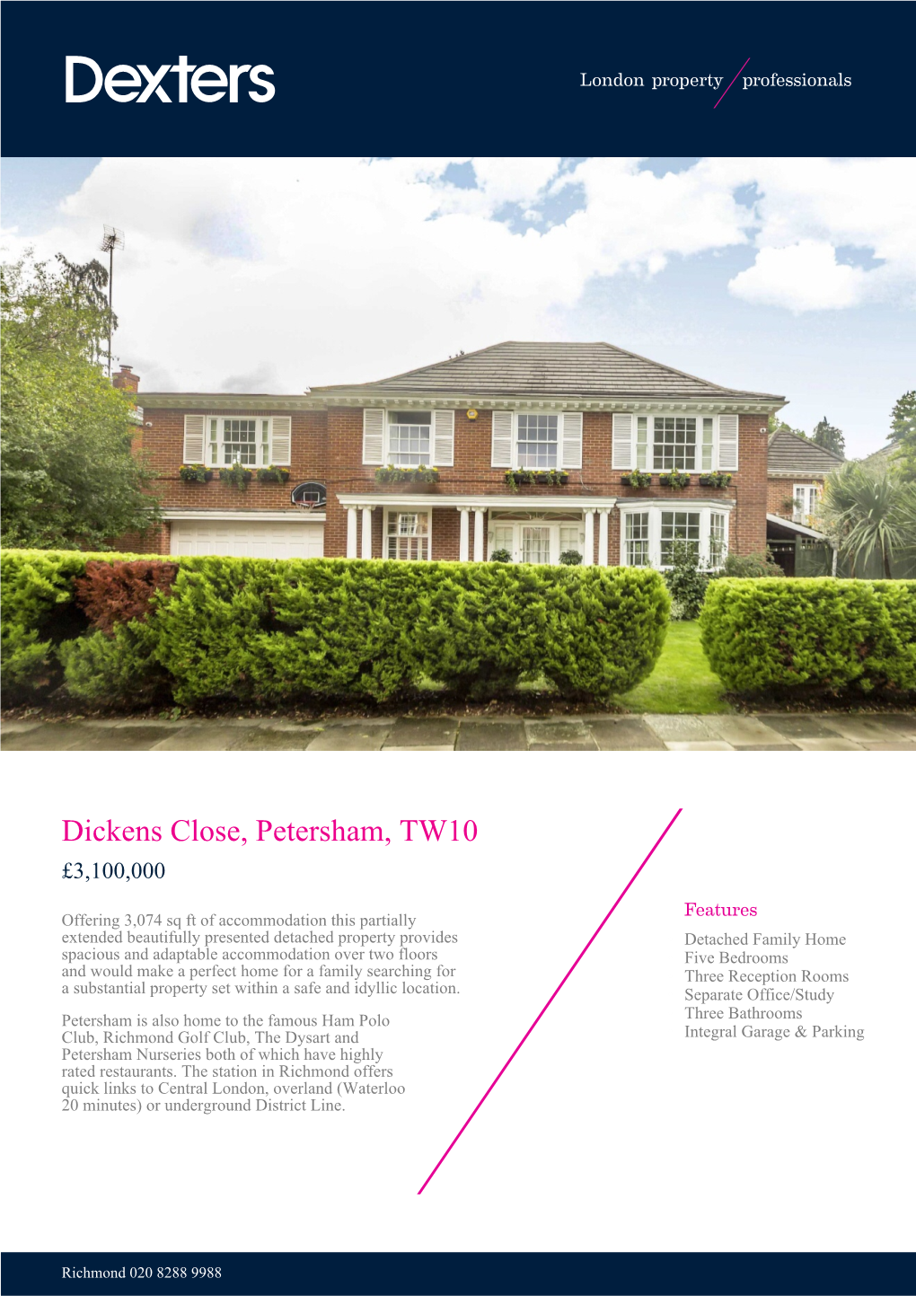 Dickens Close, Petersham, TW10 £3,100,000