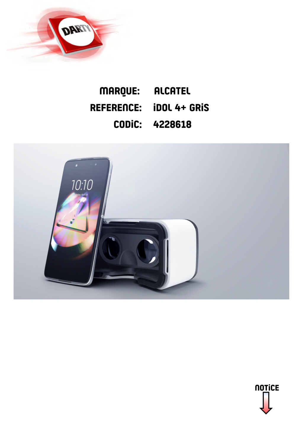 Alcatel Reference: Idol 4+ Gris Codic: 4228618