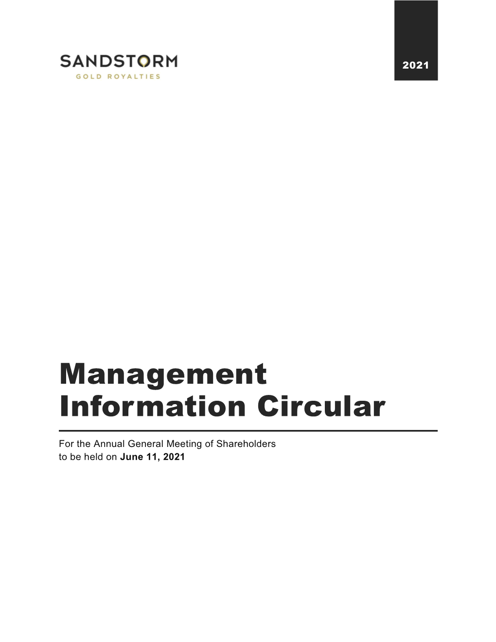 Management Information Circular