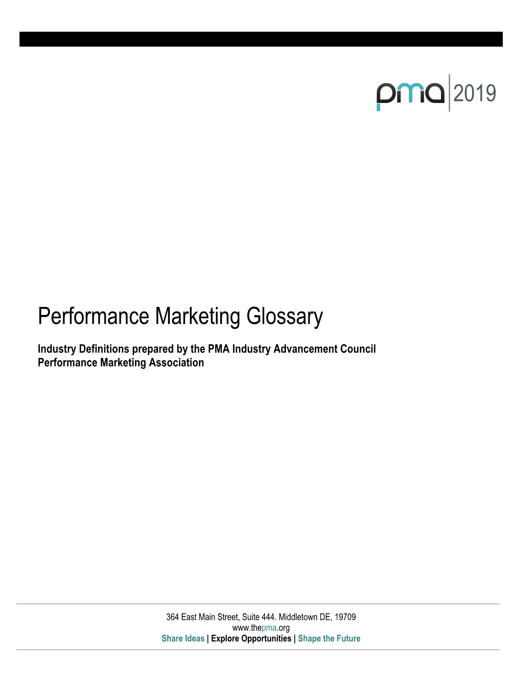 Performance Marketing Glossary 2019