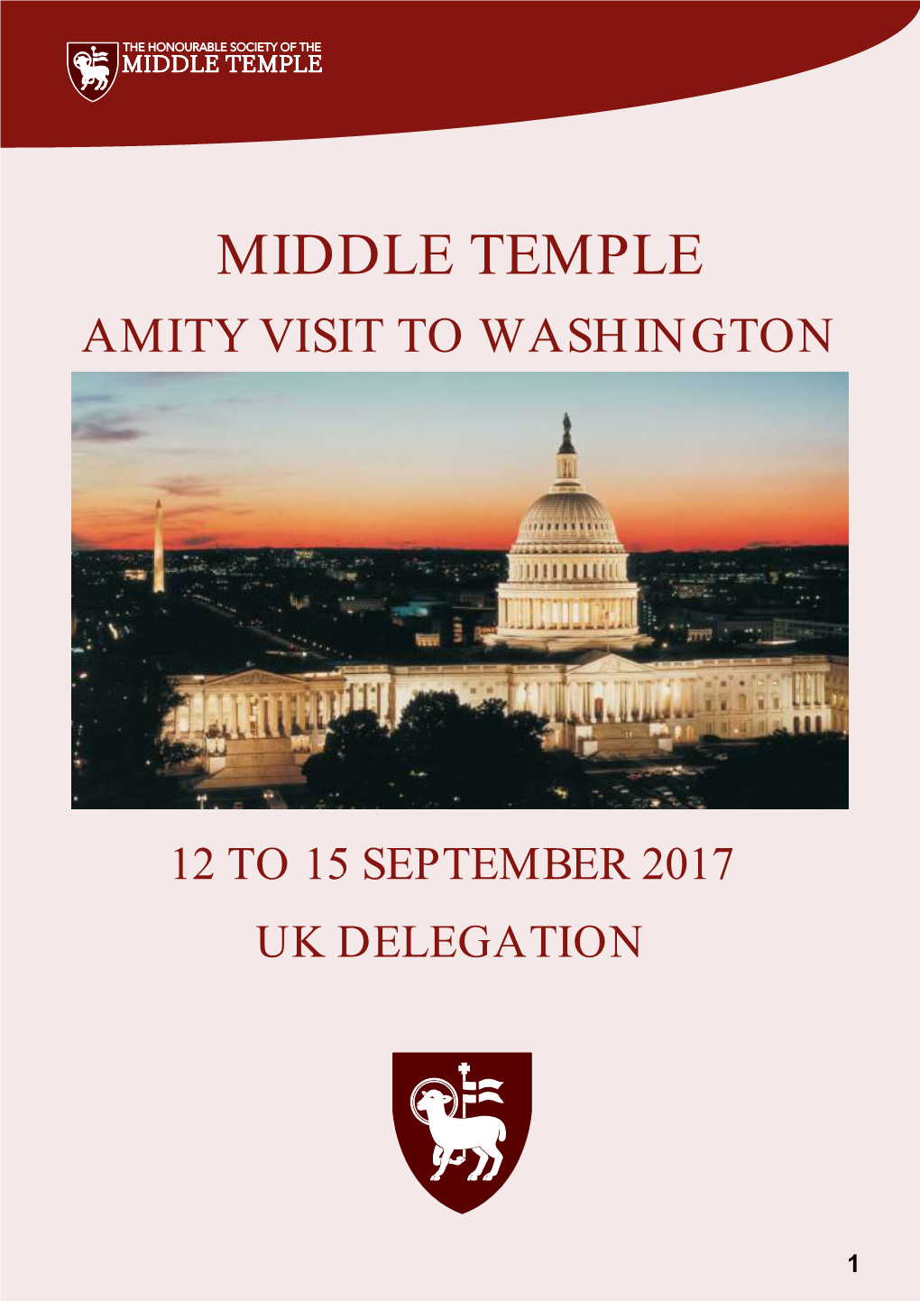 Middle Temple Amity Visit to Washington