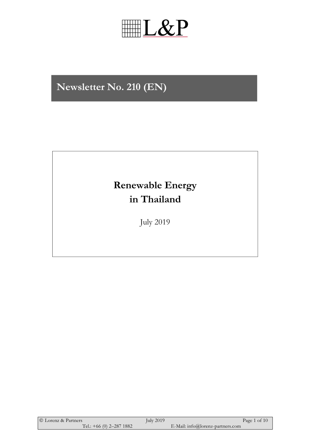 N210 Renewable Energy in Thailand