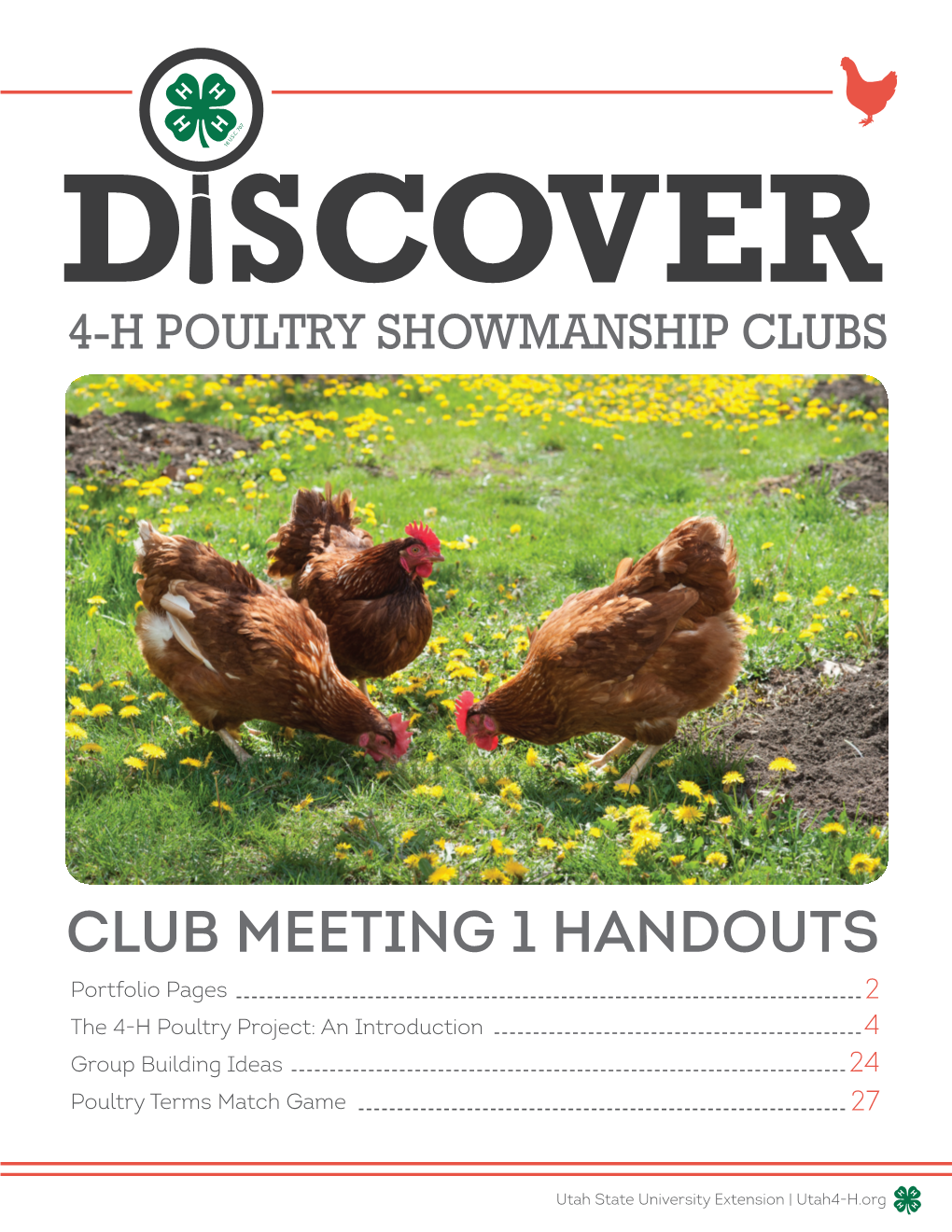 4-H Poultry Club Meeting Handouts