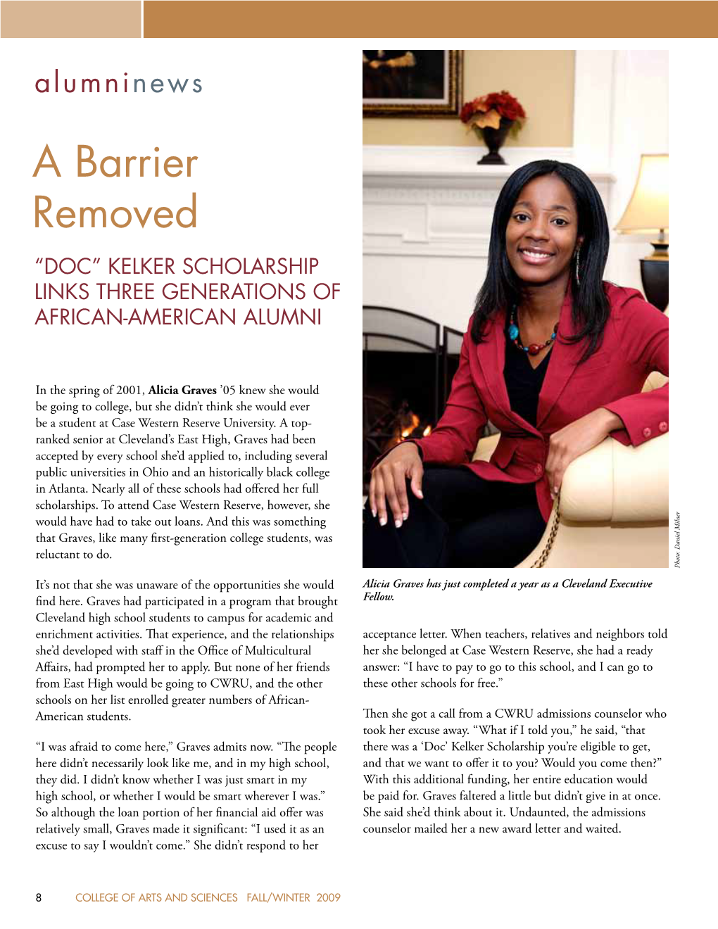 A Barrier Removed “Doc” Kelker Scholarship Links Three Generations of African-American Alumni
