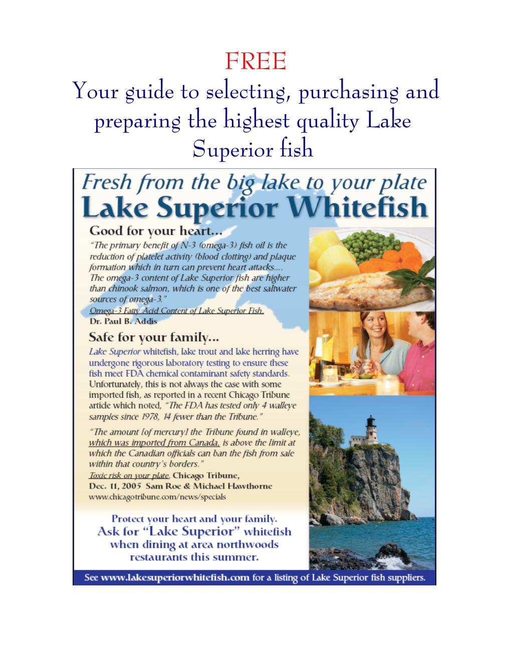 Lake Superior Whitefish Buyers Guide & Recipes