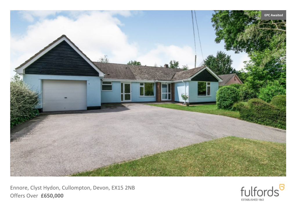 Ennore, Clyst Hydon, Cullompton, Devon, EX15 2NB Offers Over £650,000