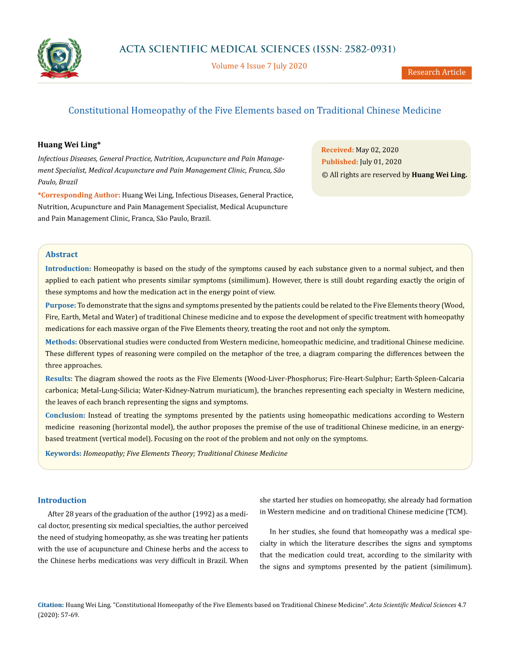 Constitutional Homeopathy of Five Elements Base