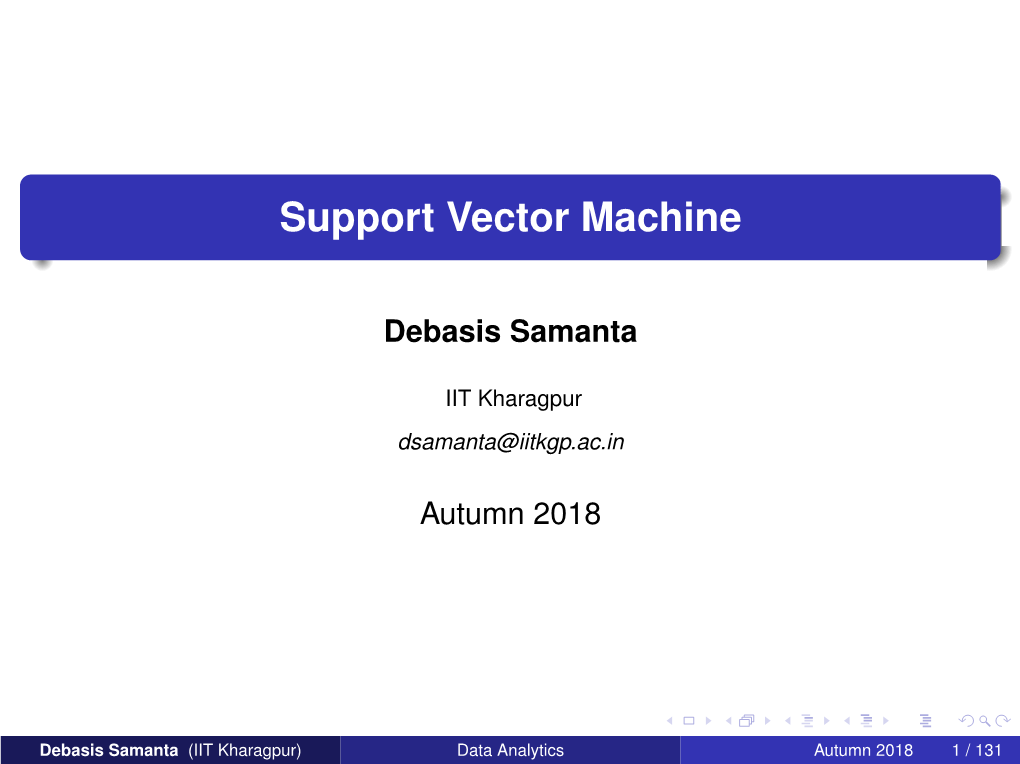 Support Vector Machine