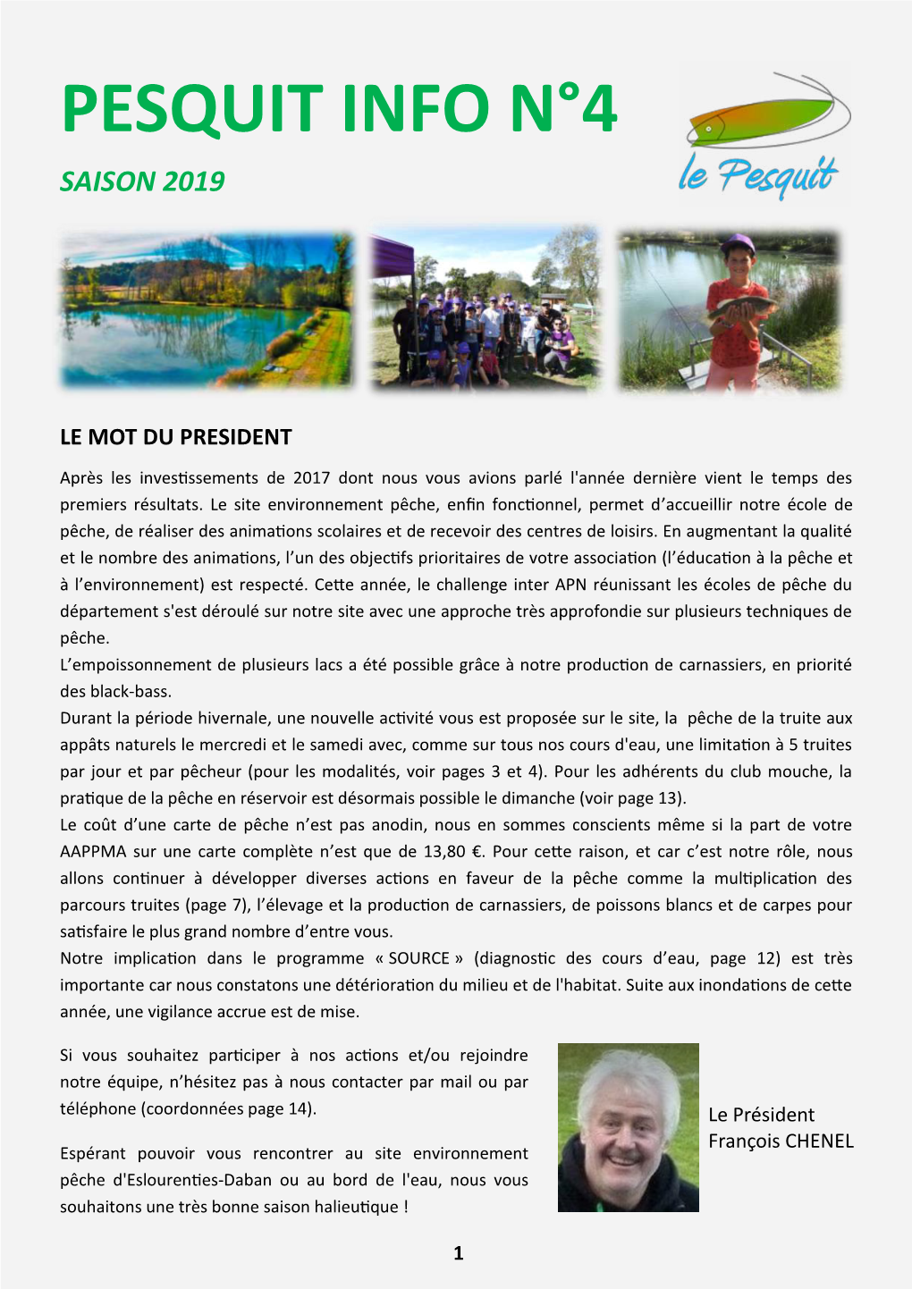 Pesquit Info N°4 Saison 2019