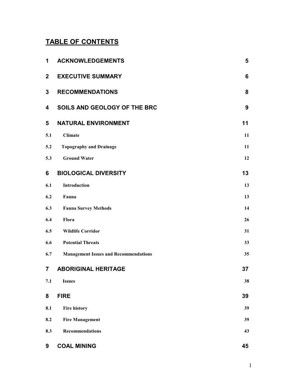 Table of Contents