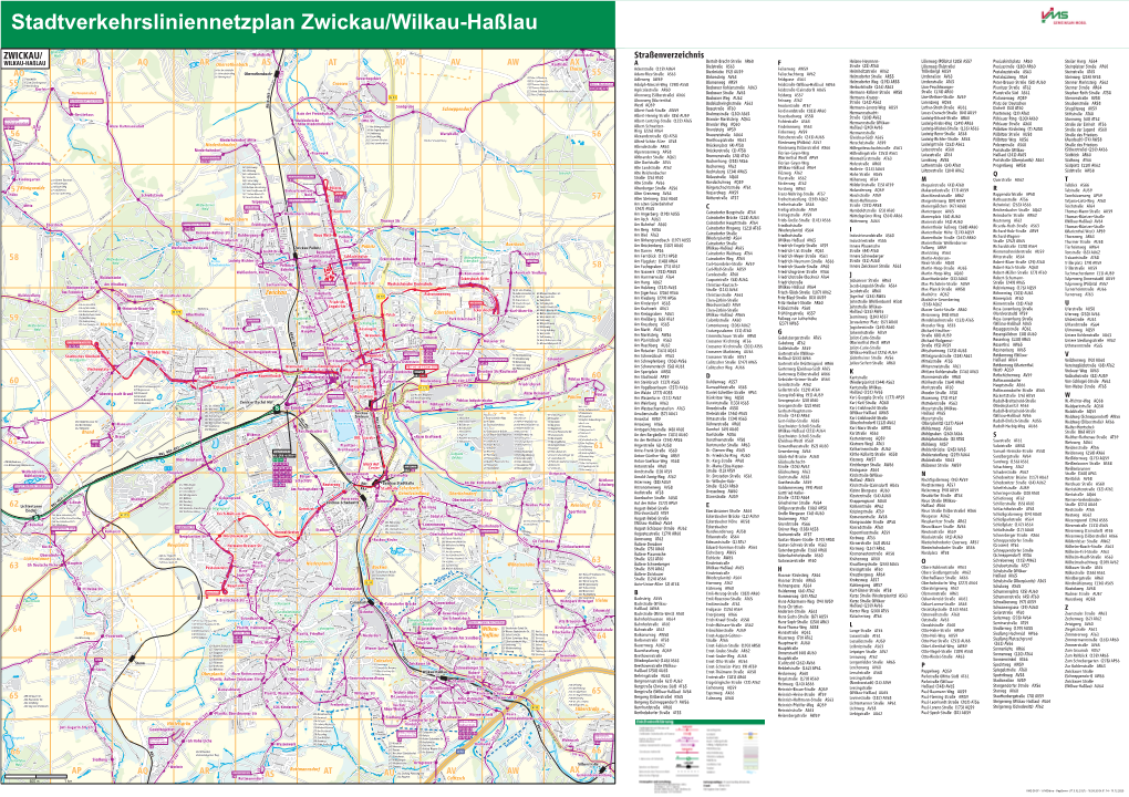 Stadtverkehrsliniennetzplan Zwickau/Wilkau-Haßlau