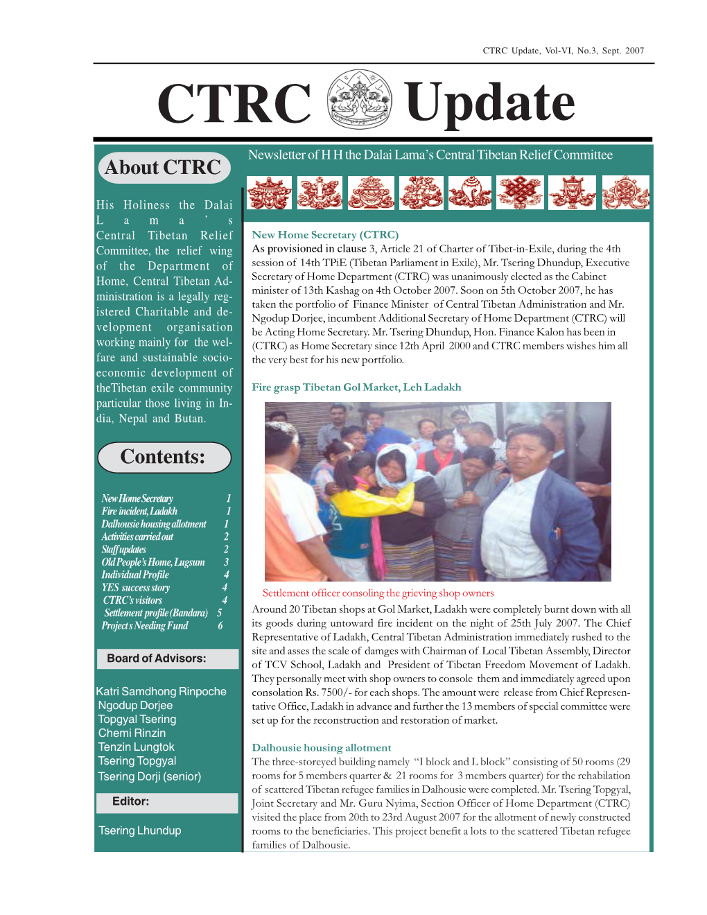 CTRC Update, Vol-VI, No.3, Sept