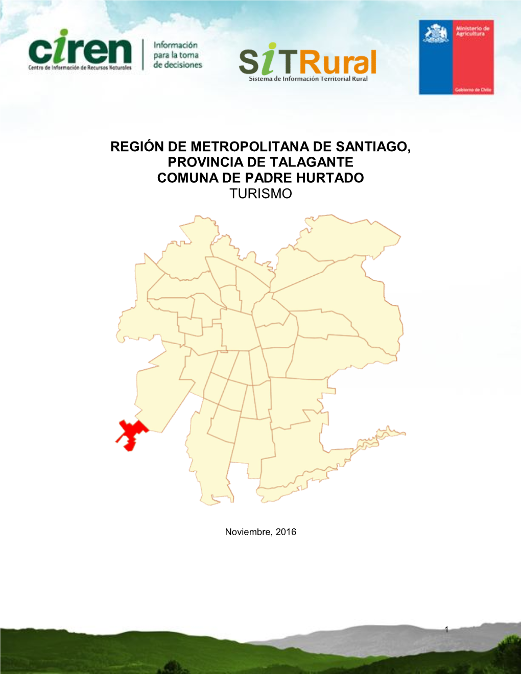 Región De Metropolitana De Santiago, Provincia De Talagante Comuna De Padre Hurtado Turismo