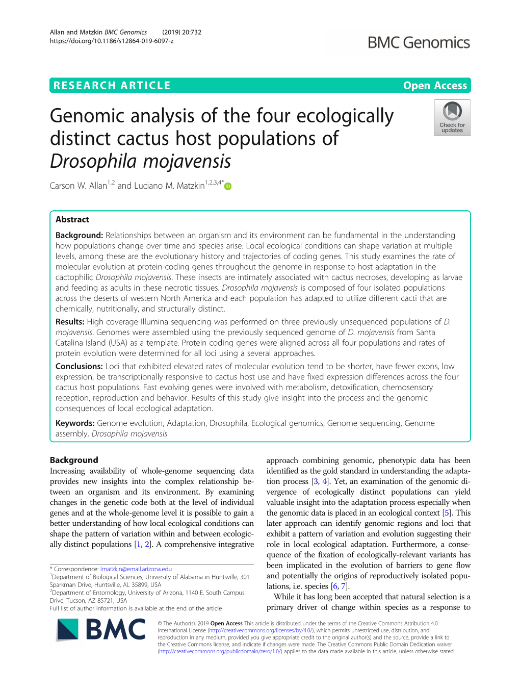 Genomic Analysis of the Four Ecologically Distinct Cactus Host Populations of Drosophila Mojavensis