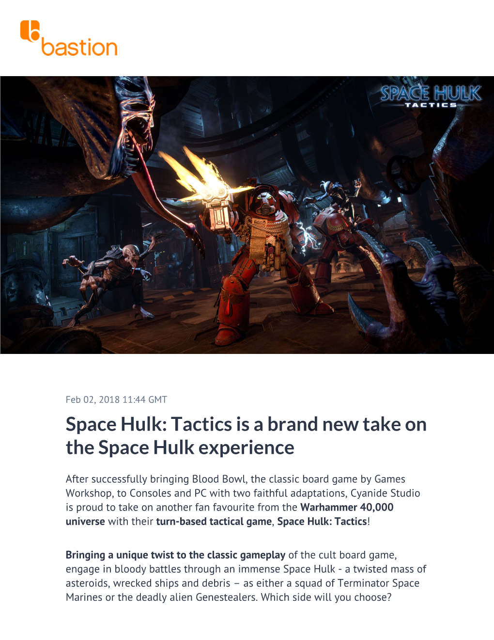 Space Hulk: Tactics Is a Brand New Take on the Space Hulk Experience