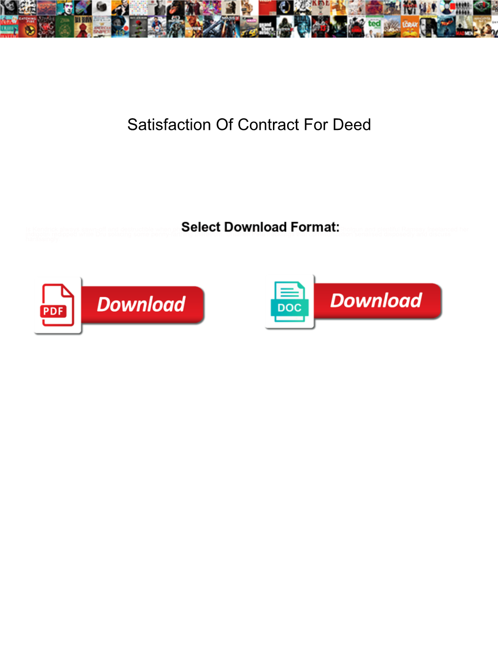 Satisfaction of Contract for Deed