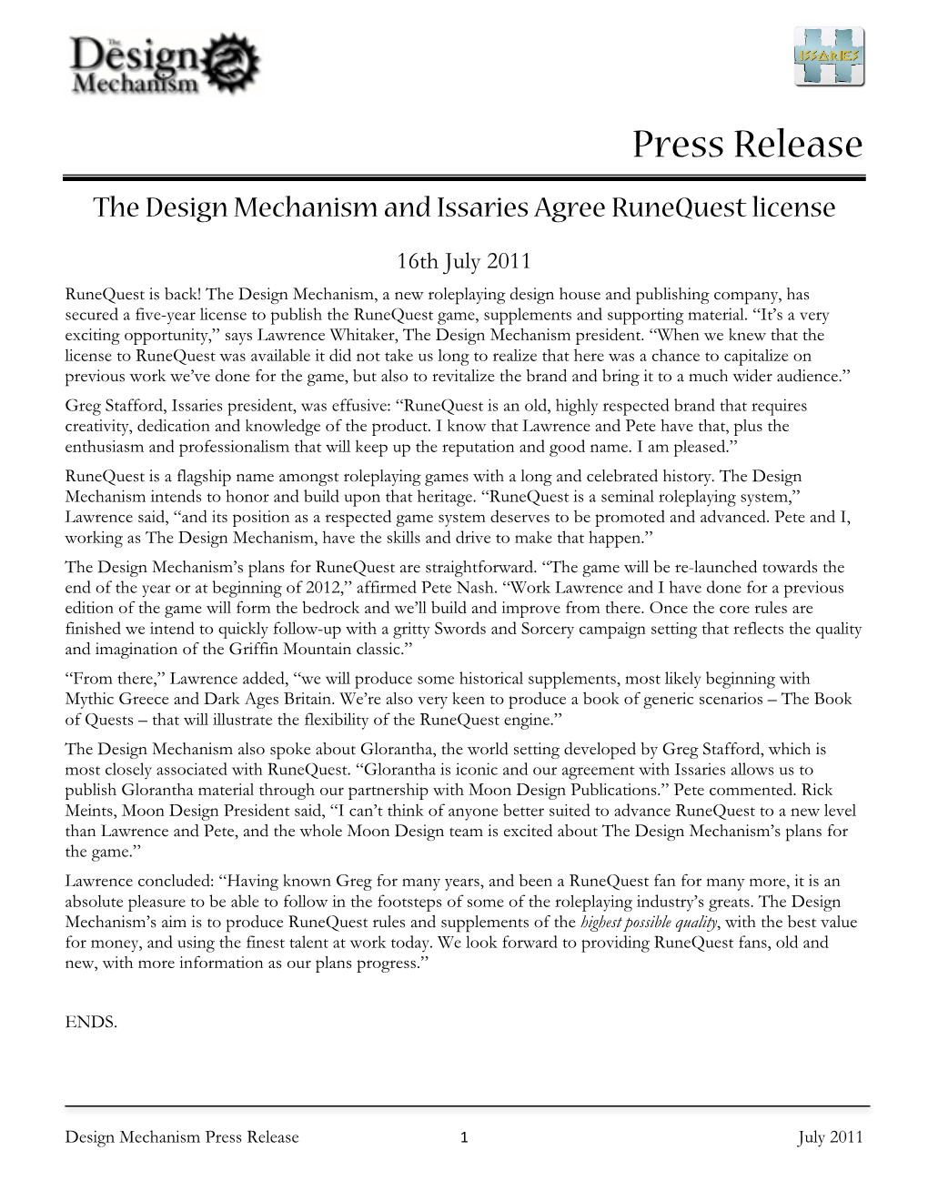 Press Release July 2012 FINAL