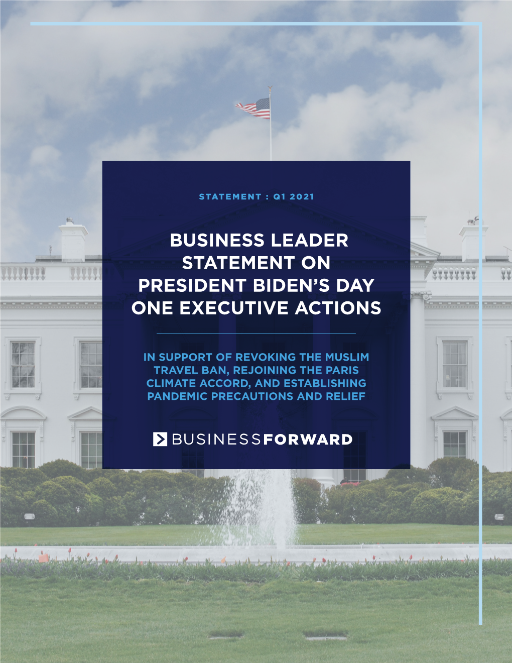 Business Leader Statement on President Biden's Day One Executive