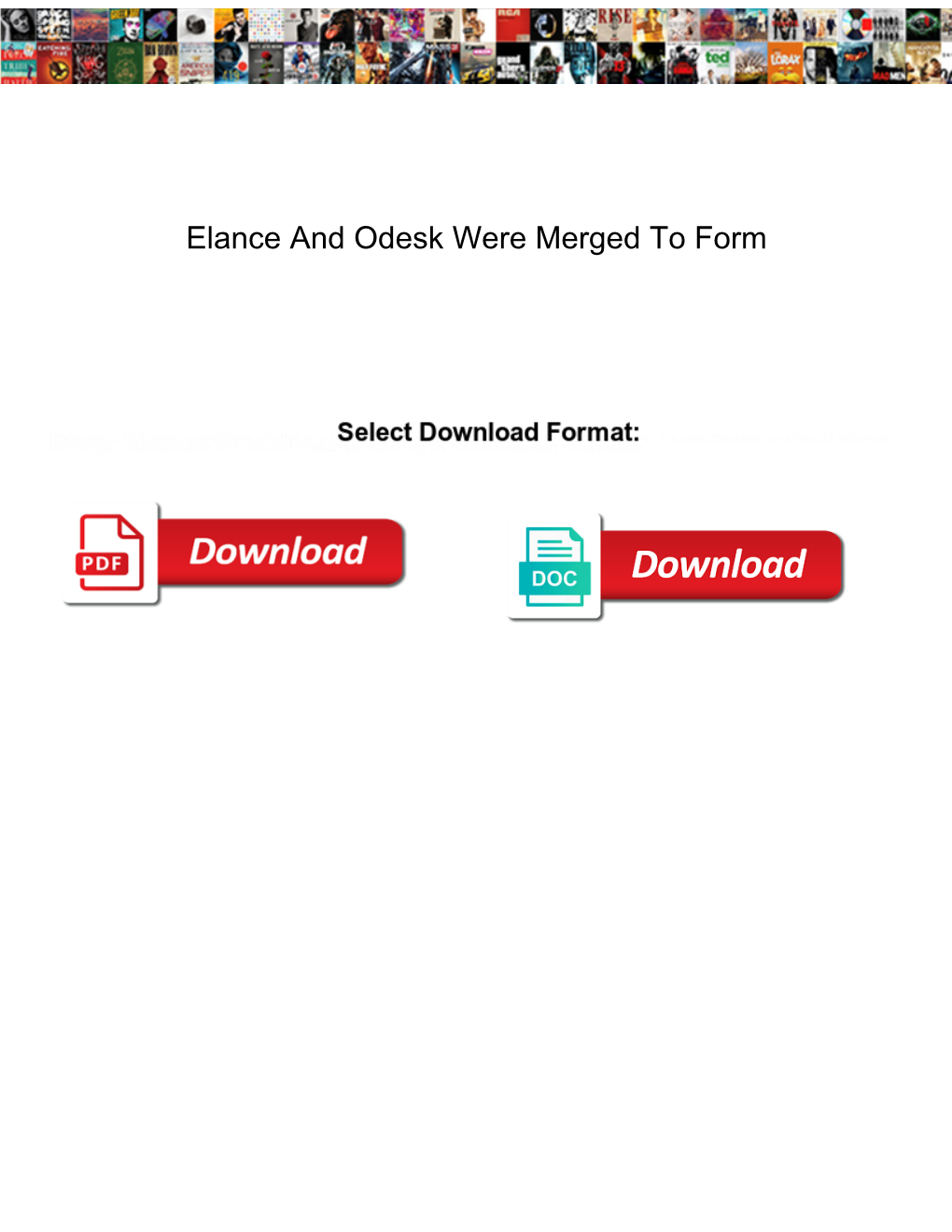 Elance and Odesk Were Merged to Form