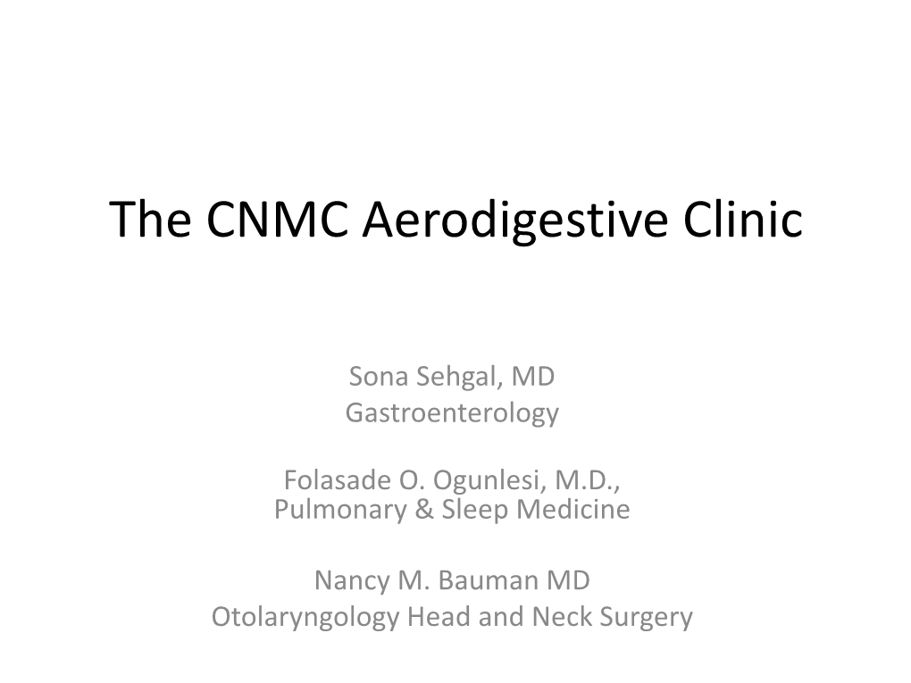 Aerodigestive Clinic