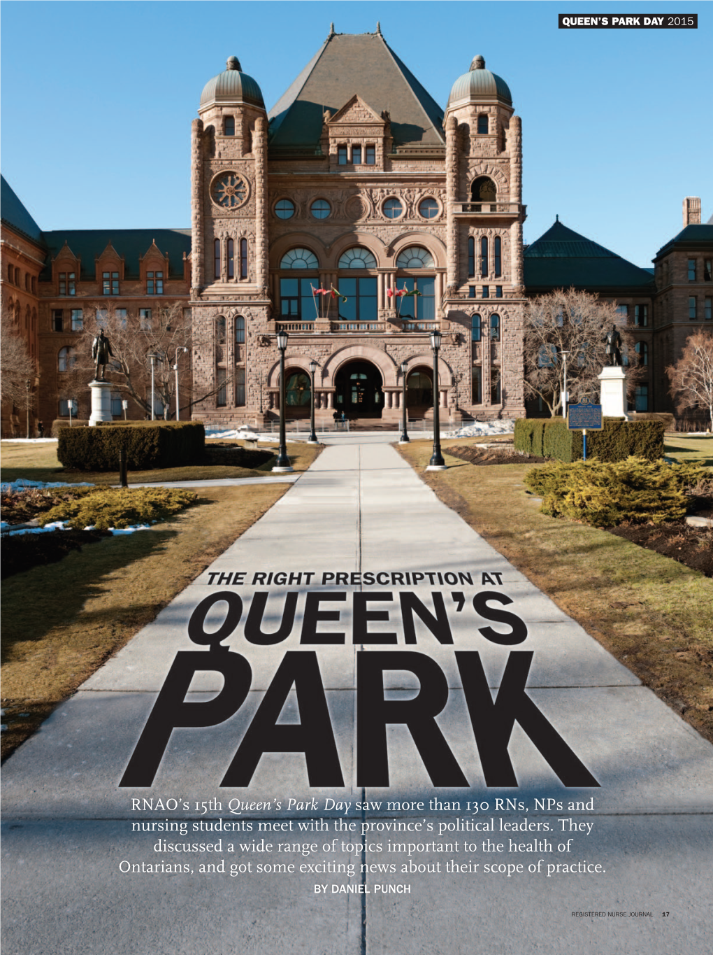 RNAO's 15Th Queen's Park Day Saw More Than 130 Rns, Nps And