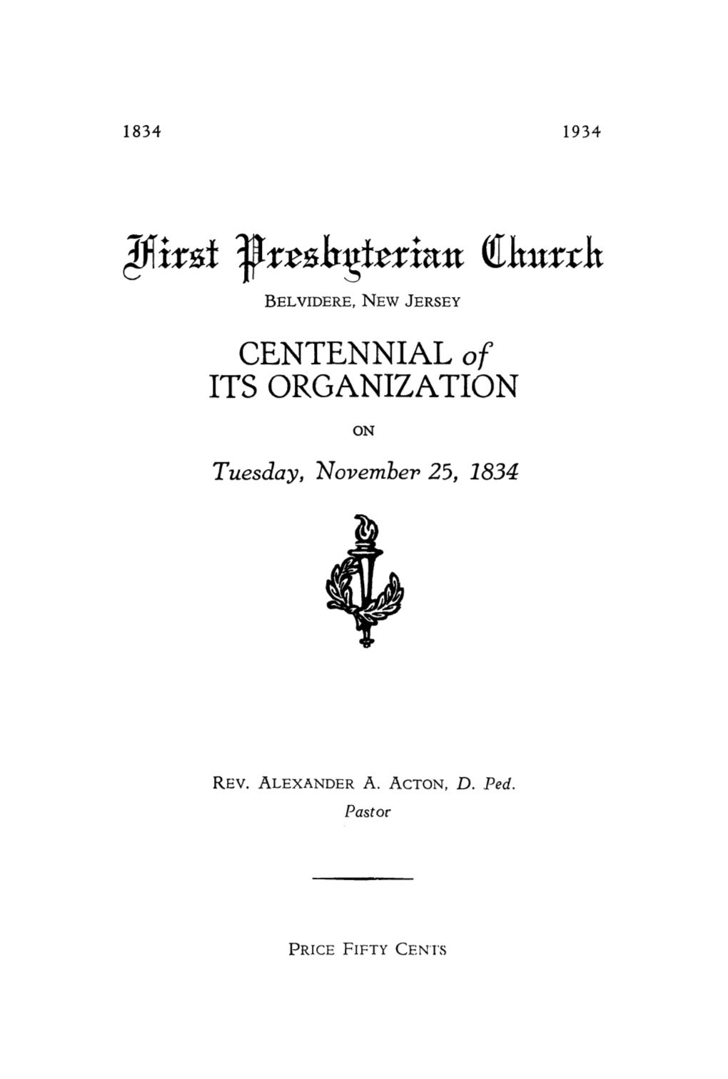 CENTENNIAL of ITS ORGANIZATION