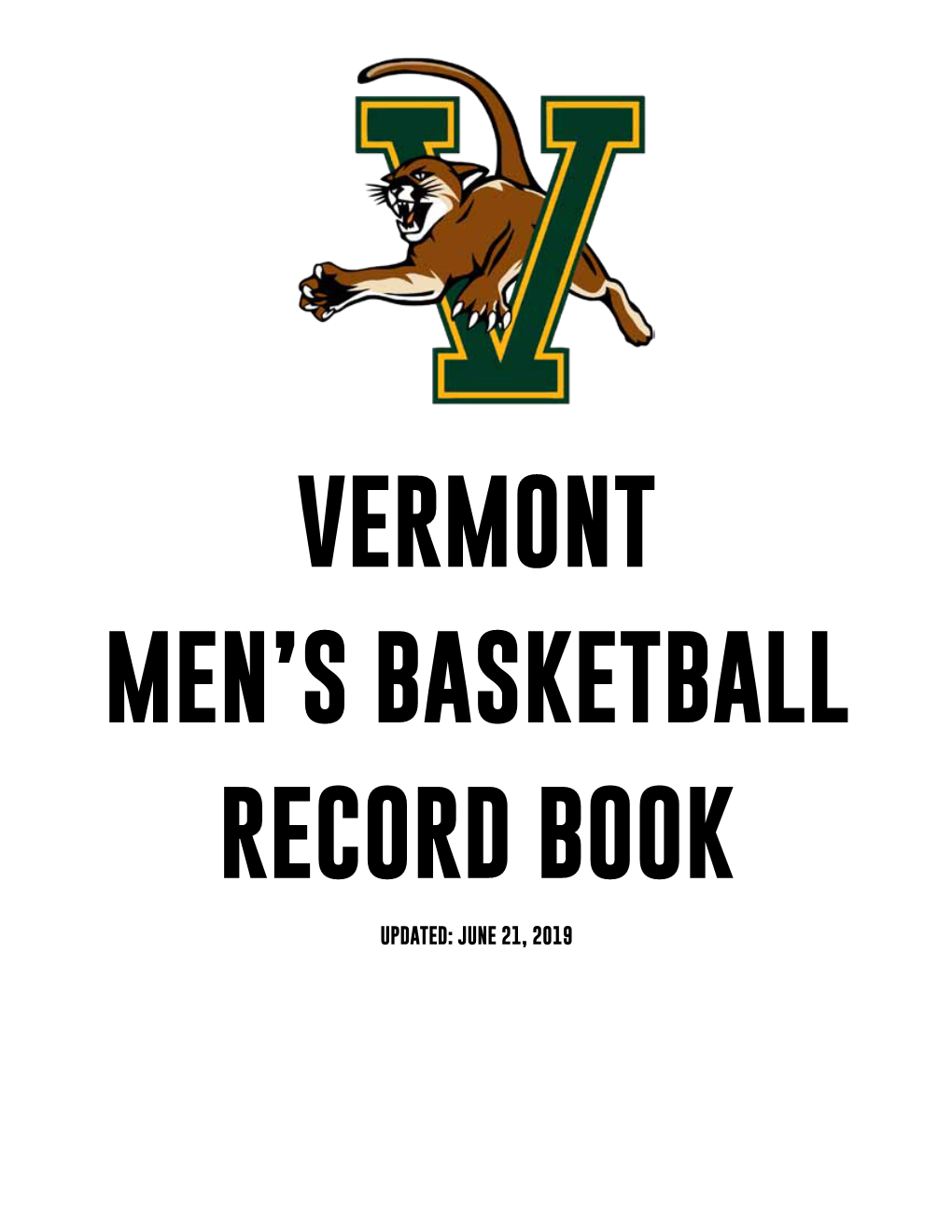 Vermont Men's Basketball Record Book