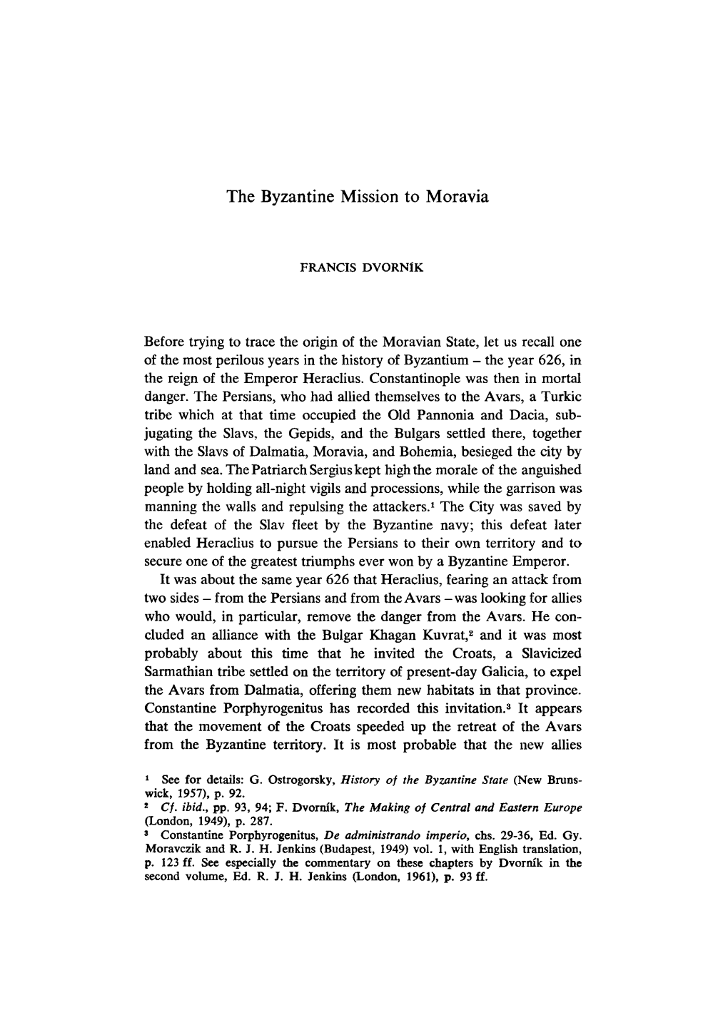 The Byzantine Mission to Moravia