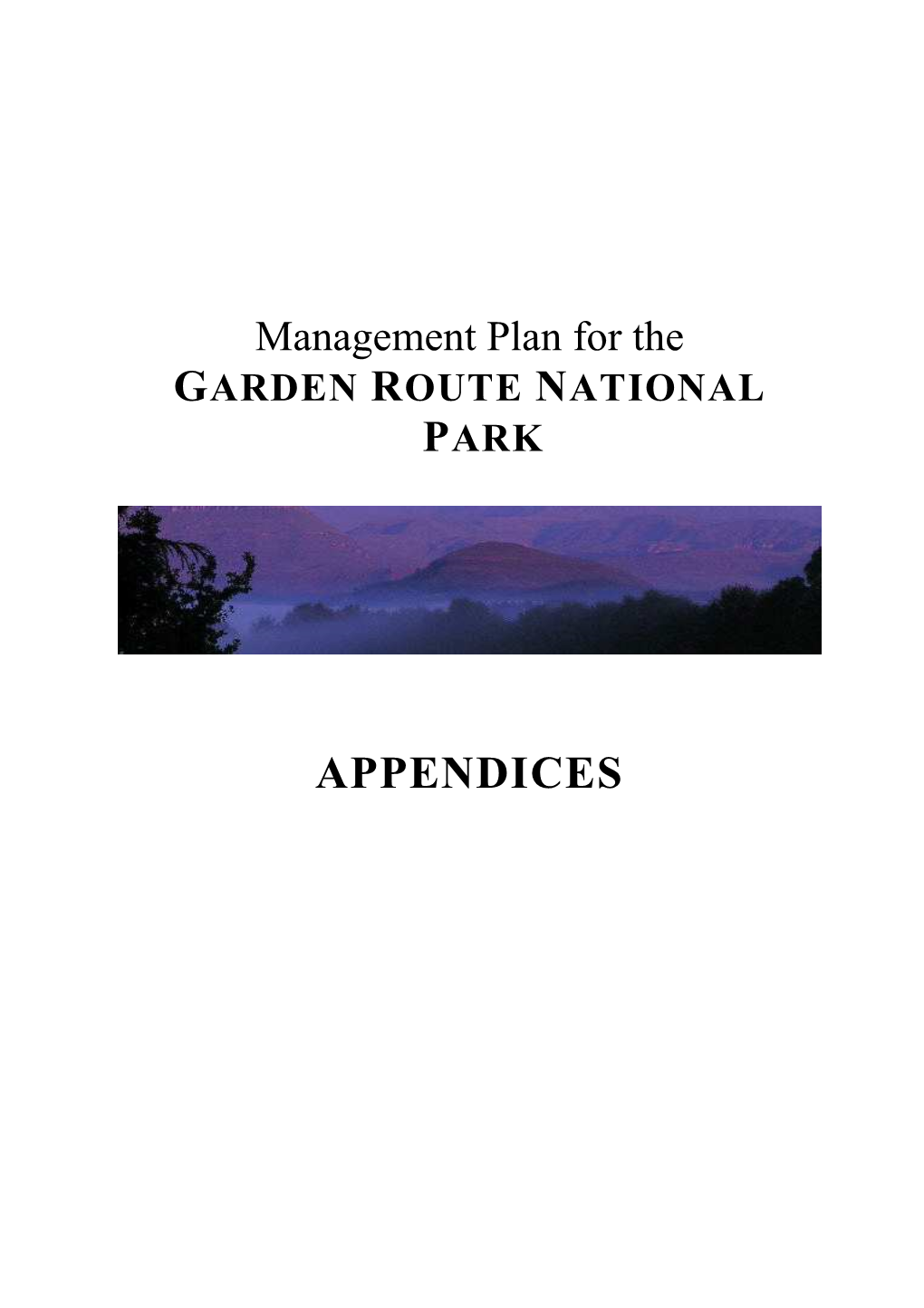 Grnp Management Plan Appendices