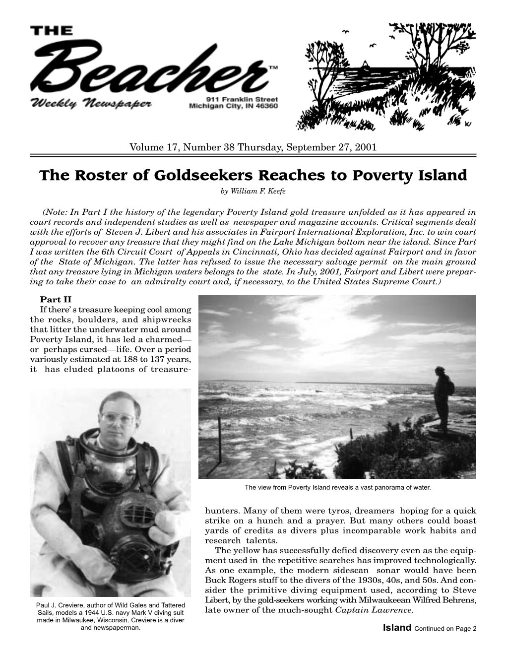 The Roster of Goldseekers Reaches to Poverty Island by William F