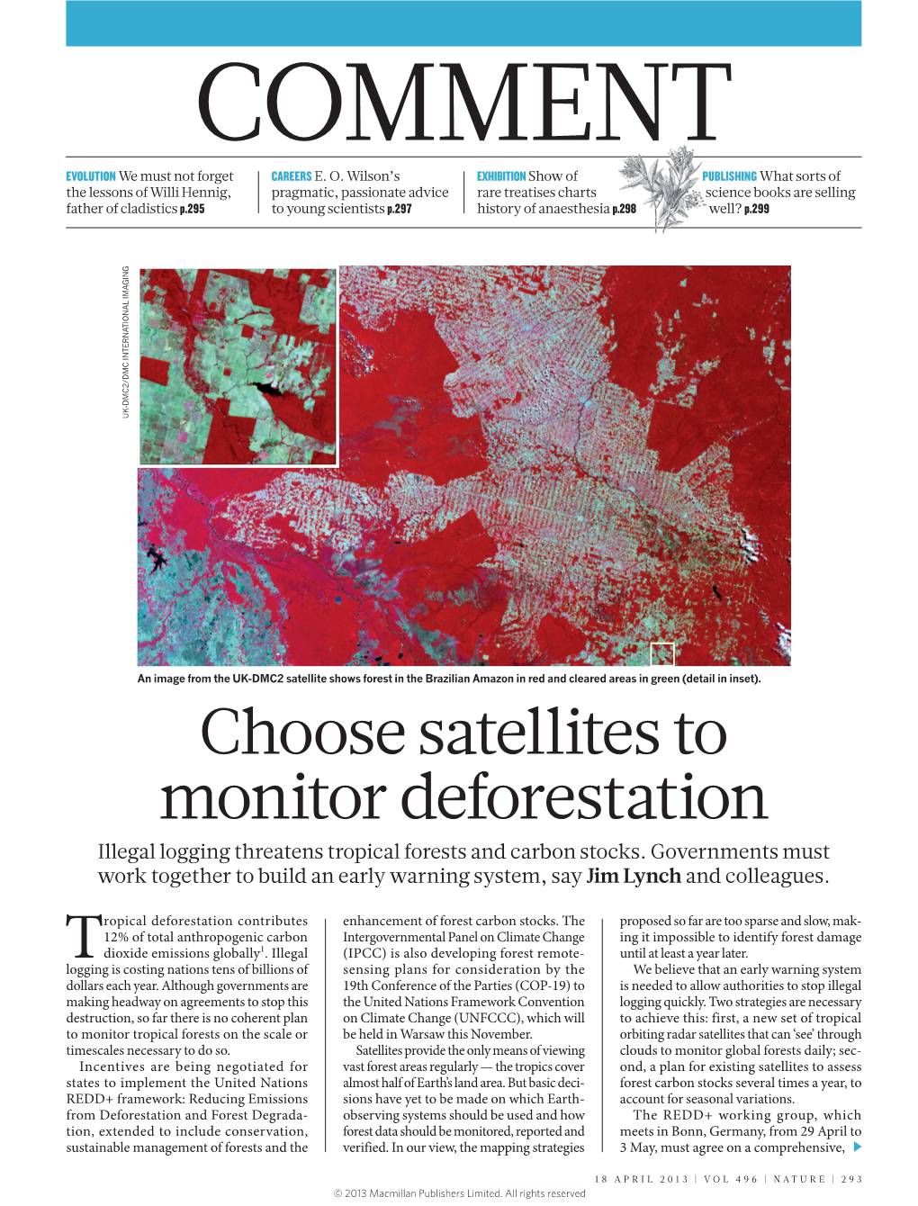 Choose Satellites to Monitor Deforestation Illegal Logging Threatens Tropical Forests and Carbon Stocks