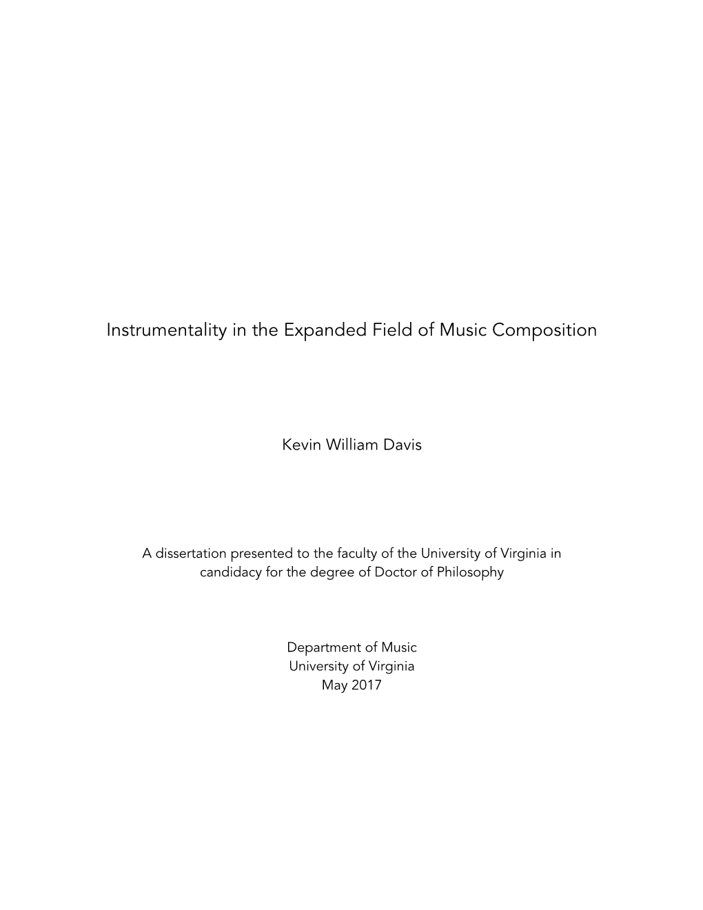 Instrumentality in the Expanded Field of Music Composition