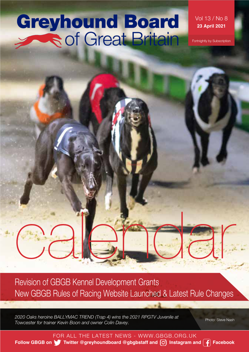 Revision of GBGB Kennel Development Grants New GBGB Rules of Racing Website Launched & Latest Rule Changes