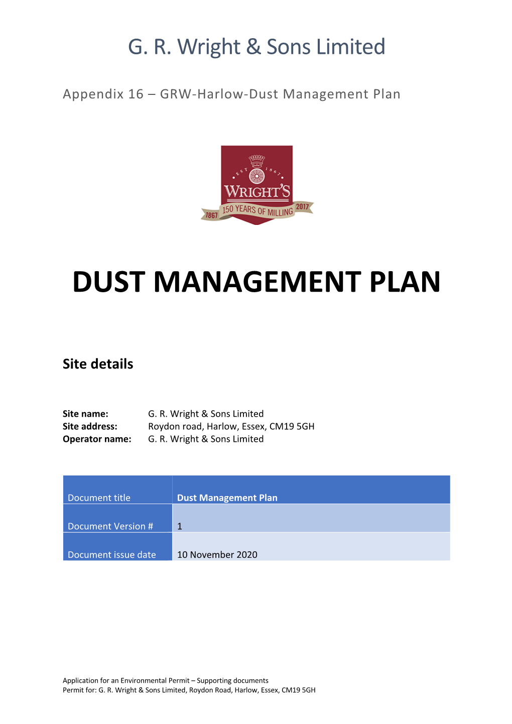 Dust Management Plan.Pdf