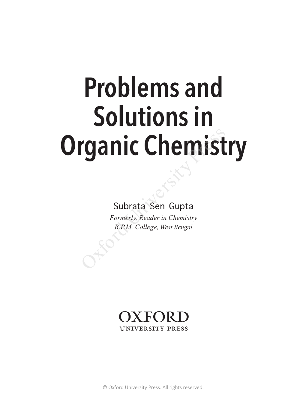 Problems and Solutions in Organic Chemistry Is Primar- of Problems Included in Each Chapter Is Given Here