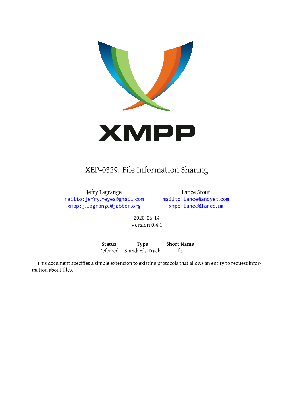 XEP-0329: File Information Sharing