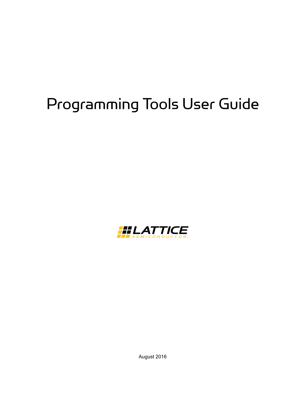 Programming Tools User Guide