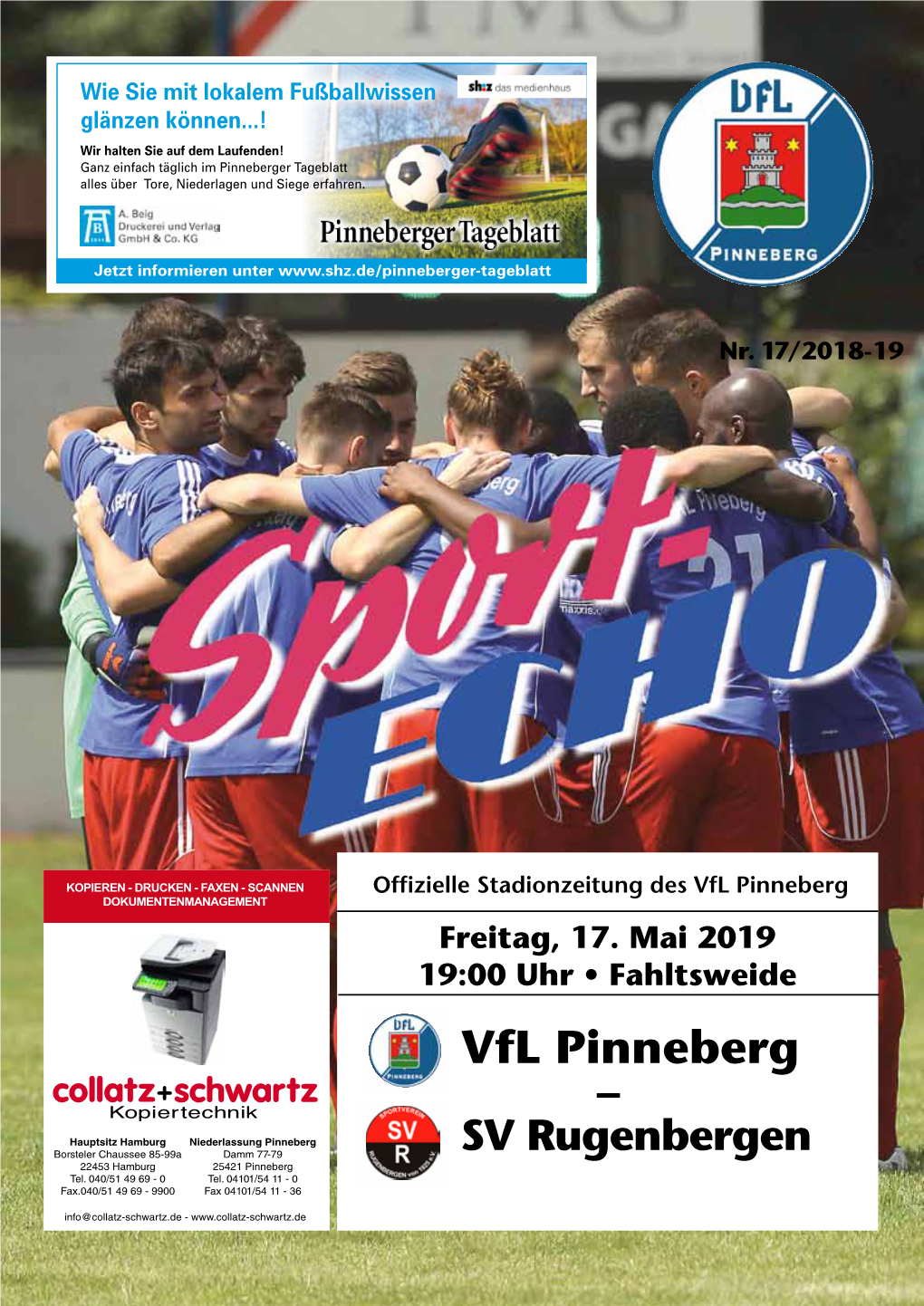 Spielplan Des Vfl 2018/19 Oberliga Hamburg Unser