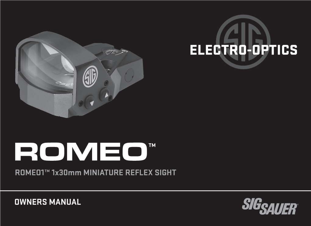 ROMEO™ ROMEO1™ 1X30mm MINIATURE REFLEX SIGHT