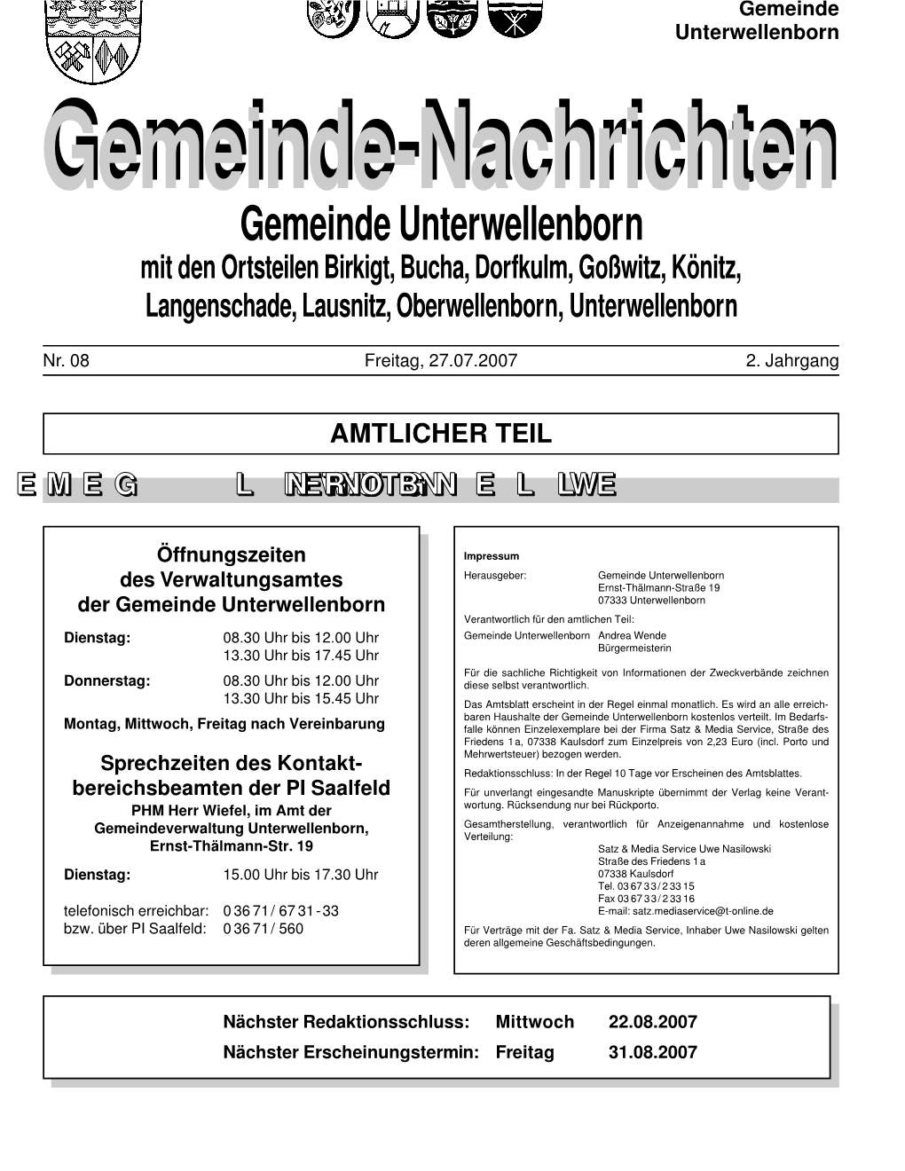 Amtsblatt 08-2007