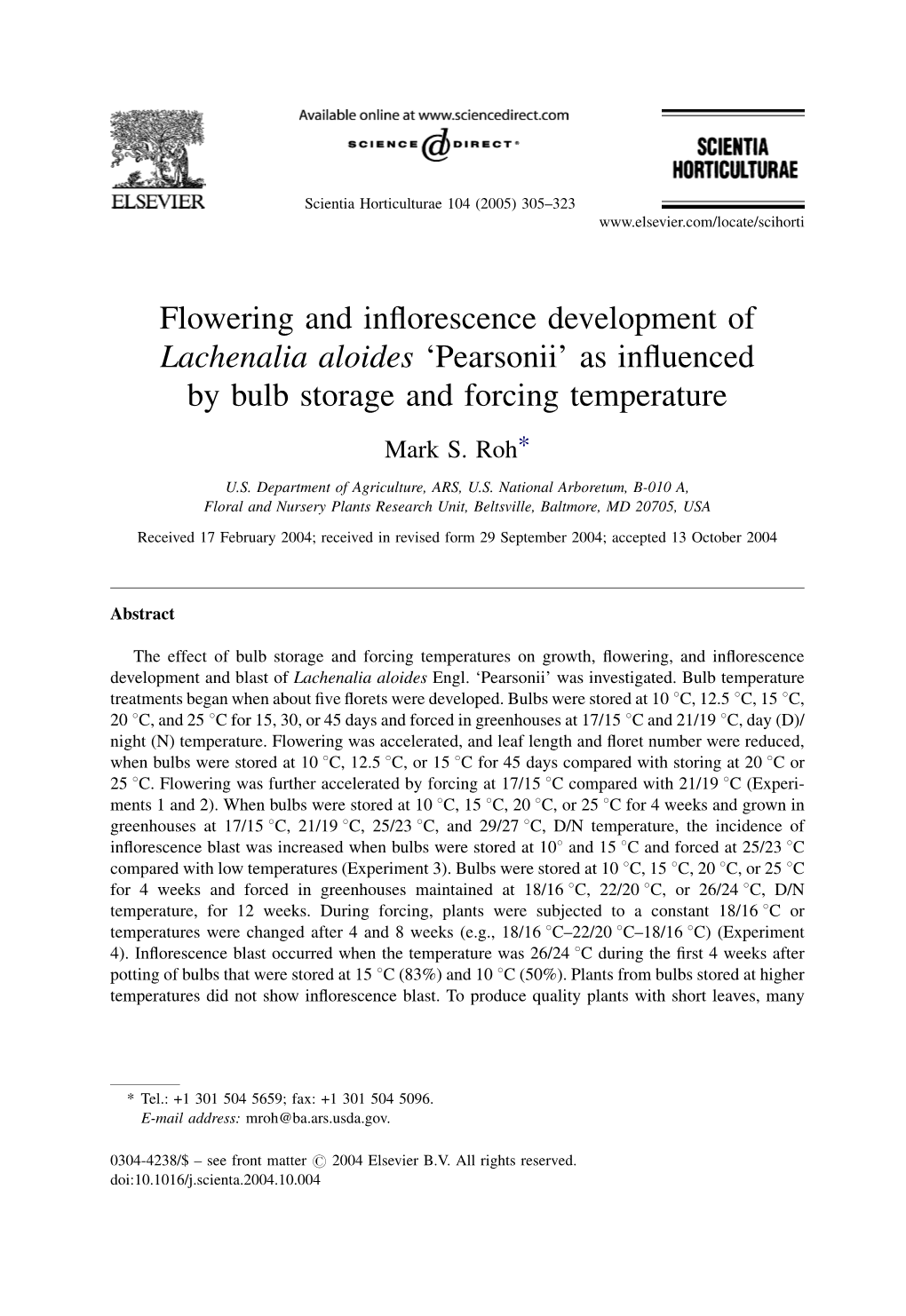 Flowering and Inflorescence Development of Lachenalia Aloides