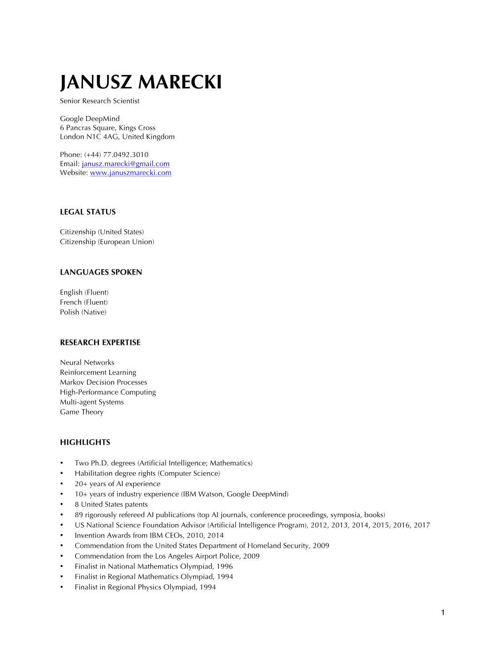 Janusz Marecki's