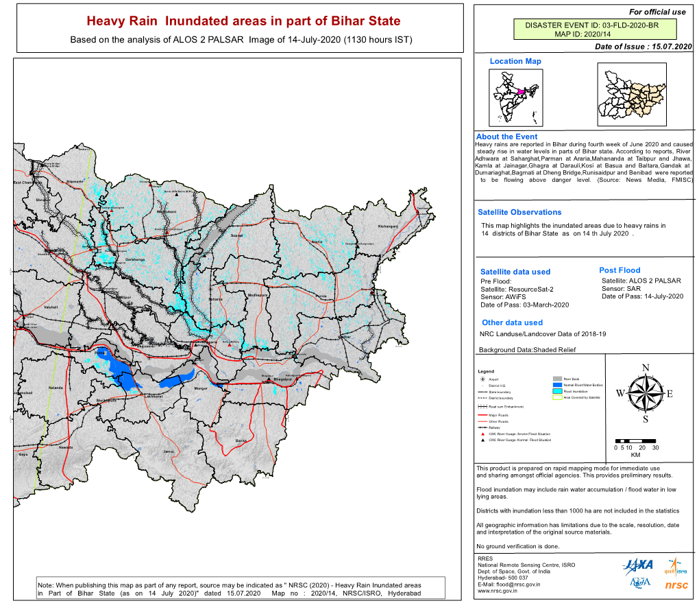 Heavy Rain Inundated Areas in Part of Bihar State