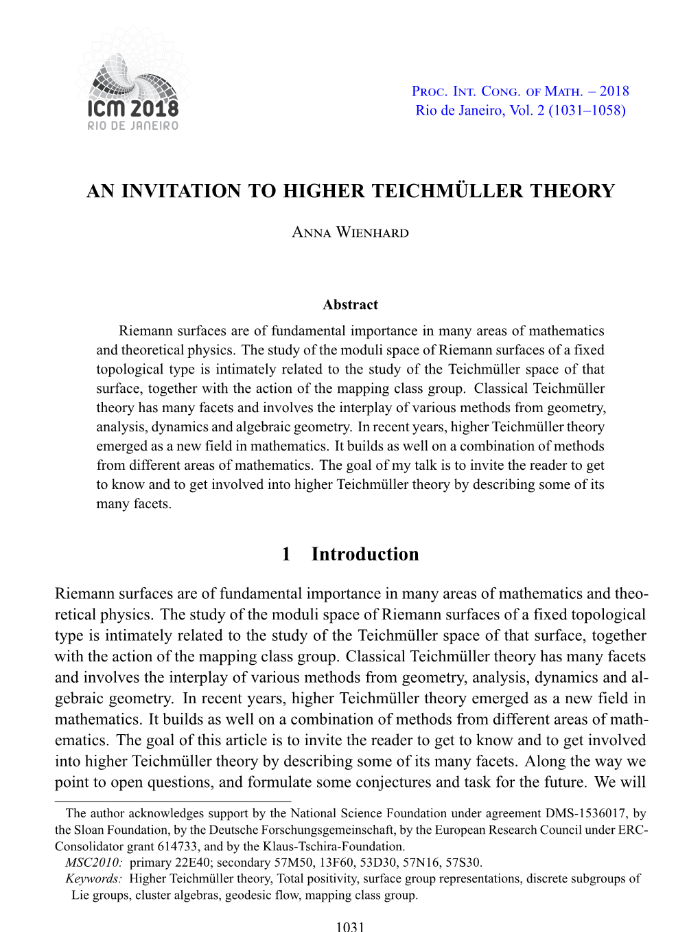 An Invitation to Higher Teichmüller Theory