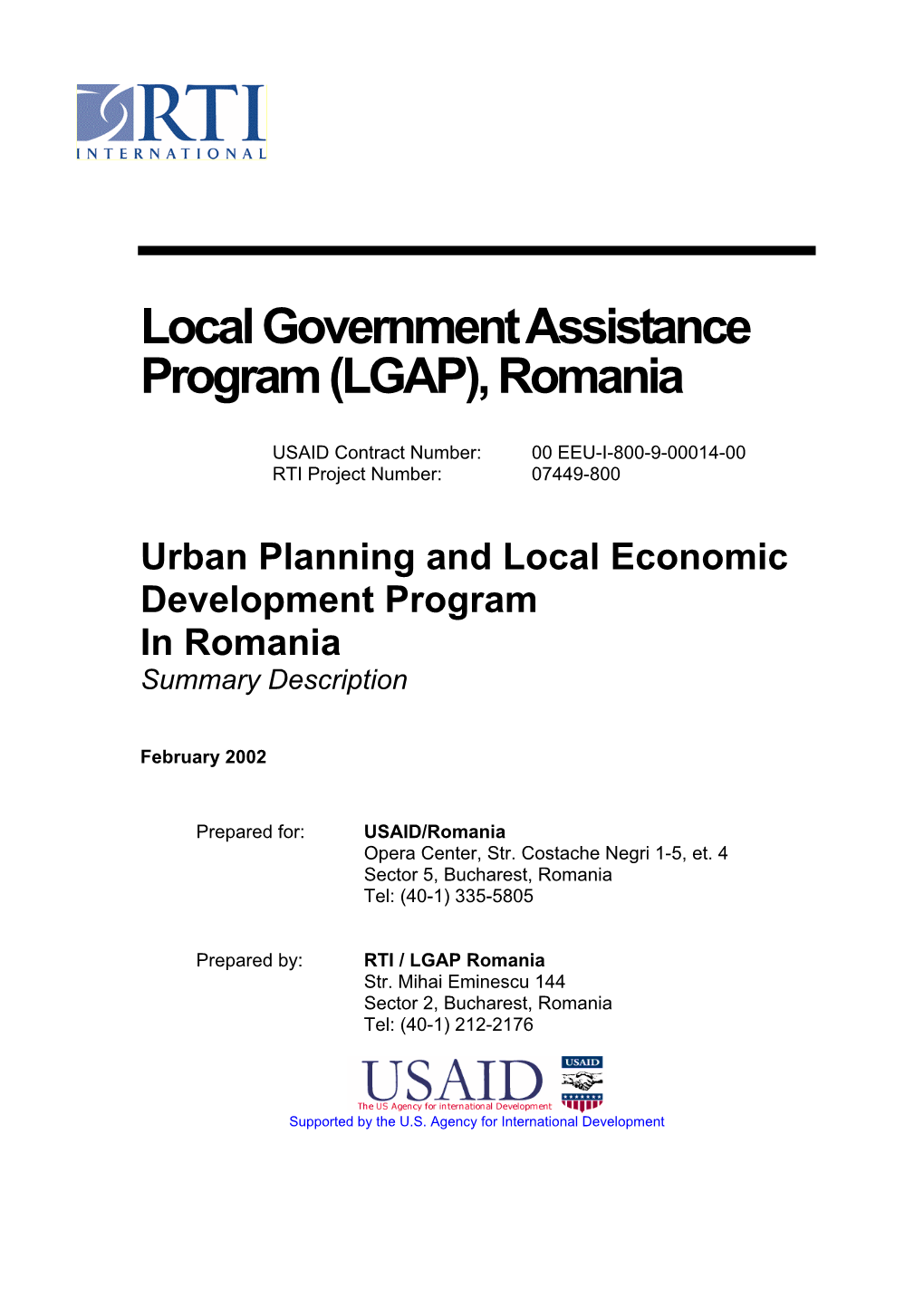 Local Government Assistance Program (LGAP), Romania