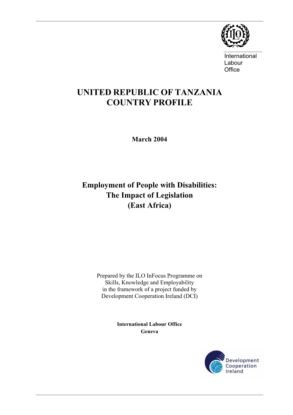 United Republic of Tanzania Country Profile